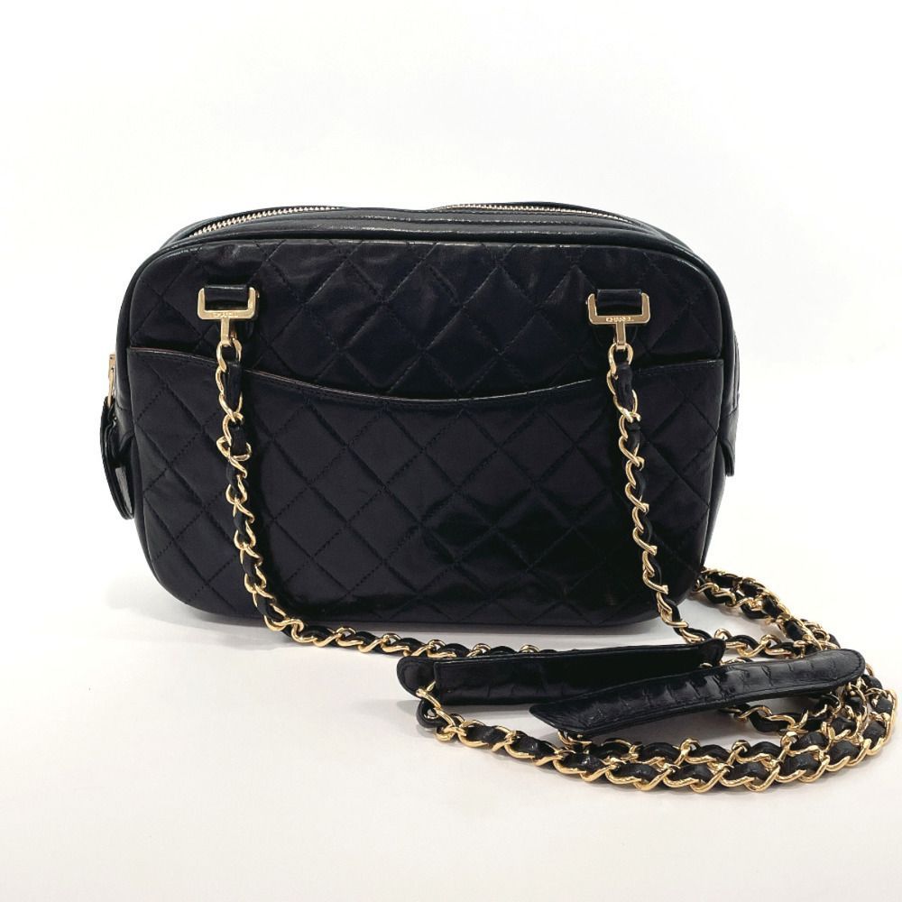 Chanel Chain Shoulder Bag Lambskin Black